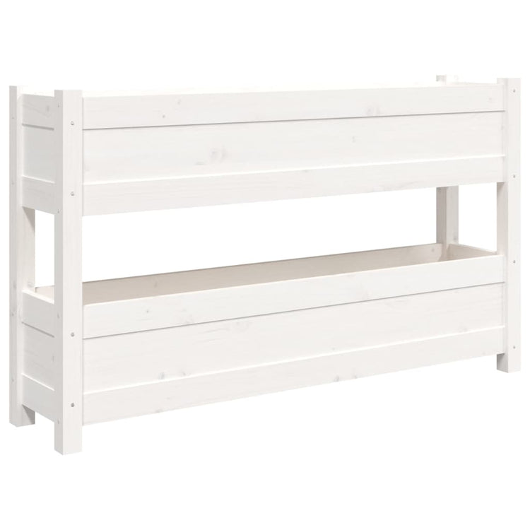 Vidaxl Planning Box 112x25x66 cm Pine solide blanc