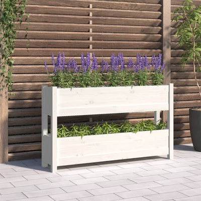 Vidaxl Planning Box 112x25x66 cm Pine solide blanc