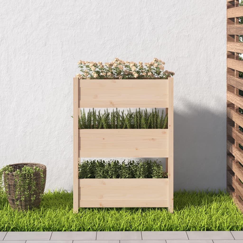 Boîte de planification Vidaxl 77x25x104.5 cm Pine solide