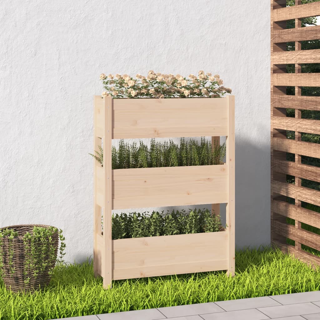 Boîte de planification Vidaxl 77x25x104.5 cm Pine solide