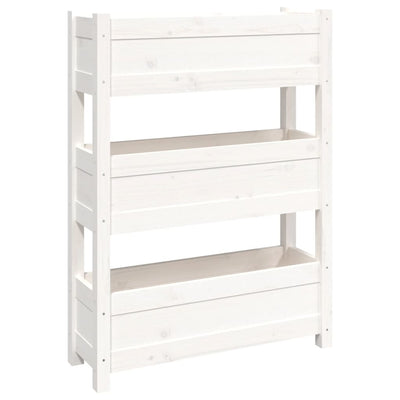 Vidaxl Planning Box 77x25x104.5 cm Pine solide blanc