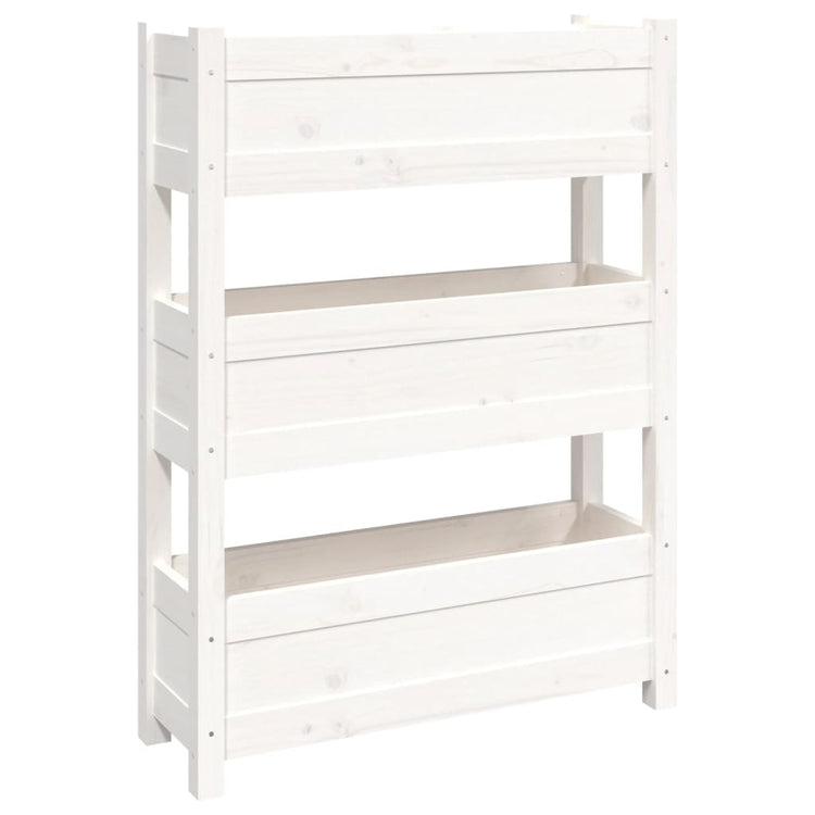 Vidaxl Planning Box 77x25x104.5 cm Pine solide blanc