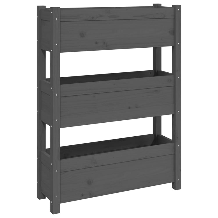 Vidaxl Planning Box 77x25x104.5 cm Gris de pin solide