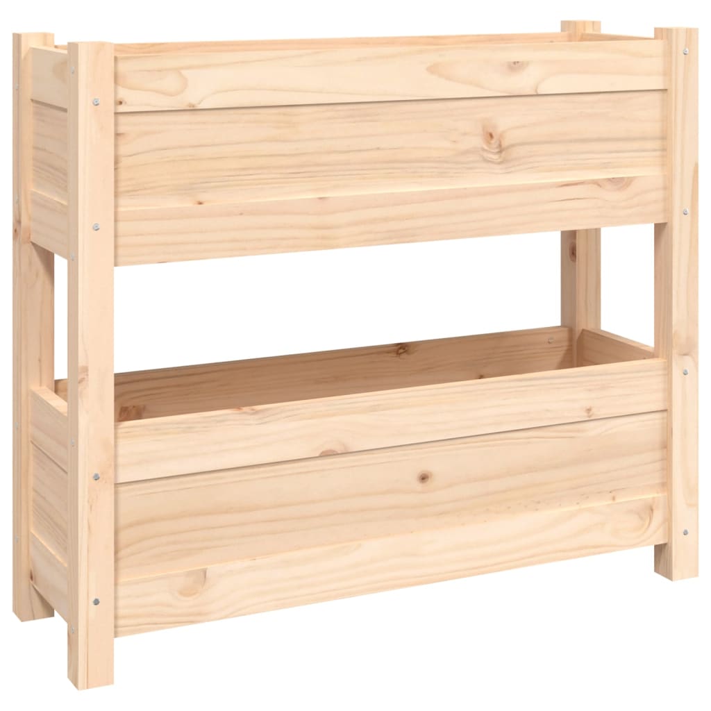 Boîte de planification Vidaxl 77x25x66 cm Pine solide