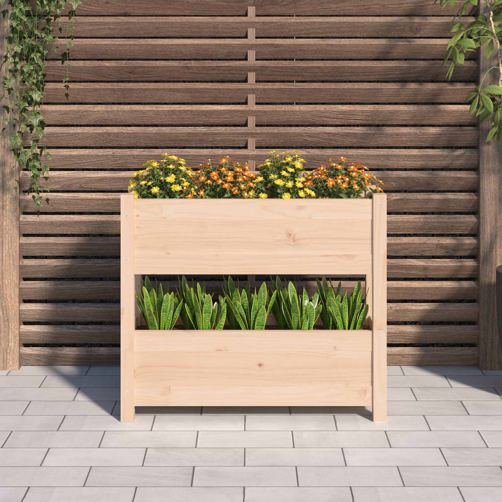 Boîte de planification Vidaxl 77x25x66 cm Pine solide