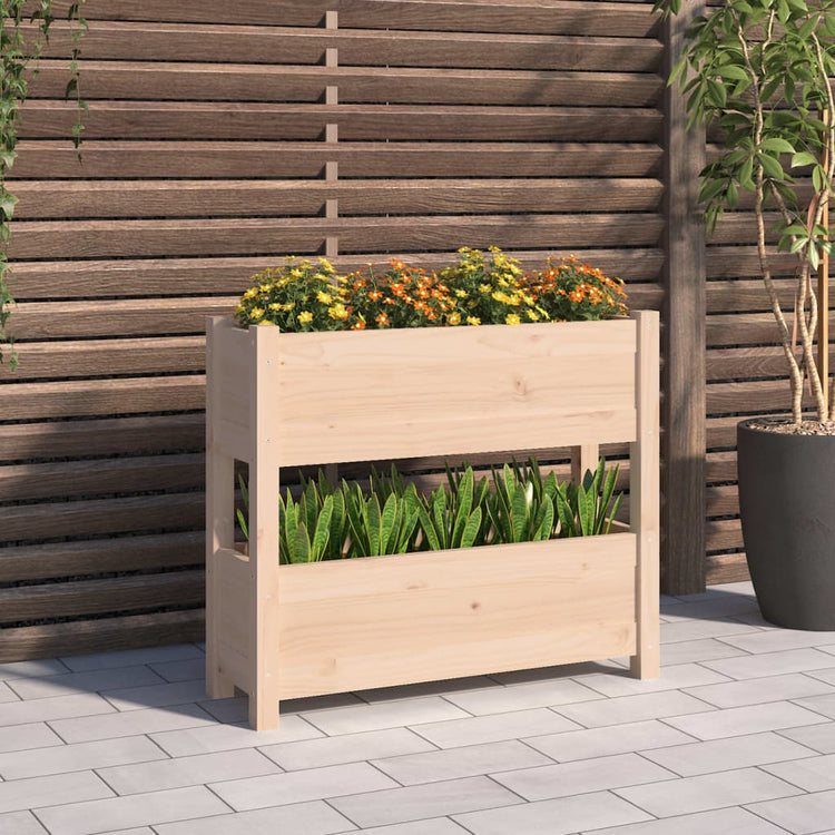 Boîte de planification Vidaxl 77x25x66 cm Pine solide