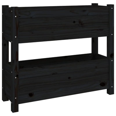 Vidaxl Planning Box 77x25x66 cm Pine solide noir