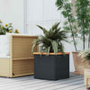 Boîte de planification Vidaxl 40x40x40 cm Poly Rattan Black