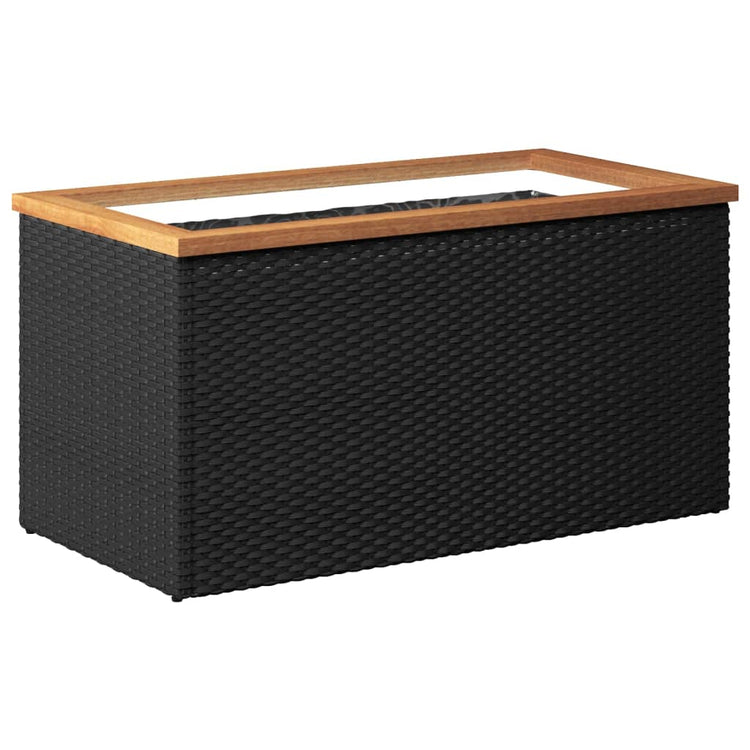 Vidaxx jardinière 80x40x40 cm poly rotin noir
