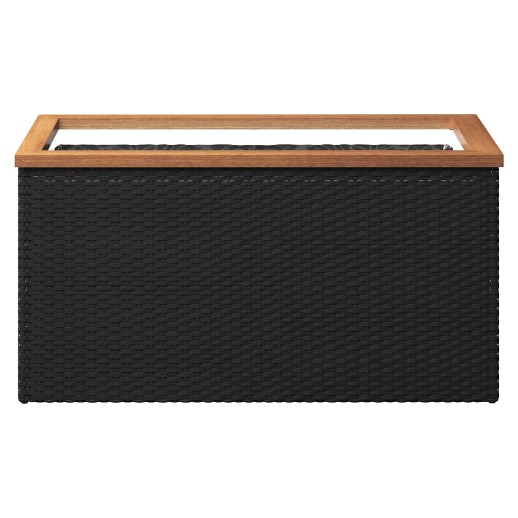 Vidaxx jardinière 80x40x40 cm poly rotin noir