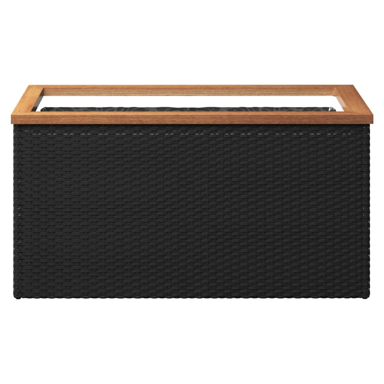 Vidaxx jardinière 80x40x40 cm poly rotin noir