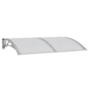 Vidaxl Porte auvent 150x100 cm Polycarbonate gris - afbeelding 2