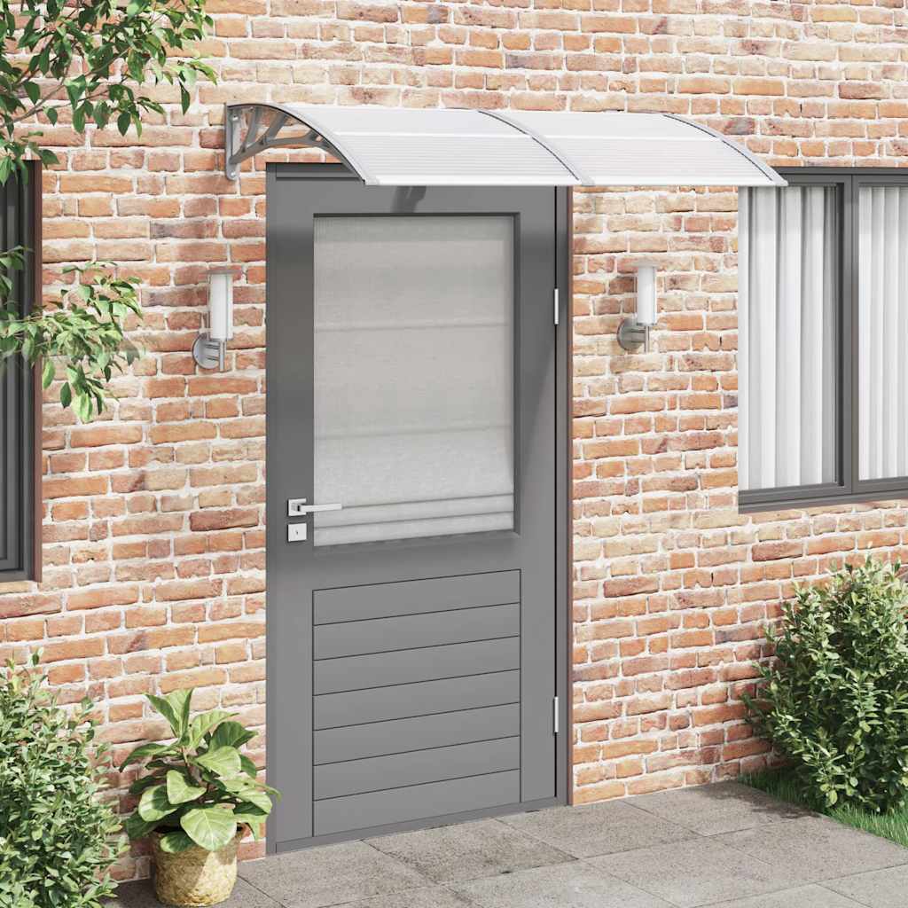 Vidaxl Porte auvent 150x100 cm Polycarbonate gris