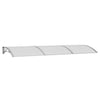 Vidaxl Porte auvent 300x100 cm Polycarbonate gris