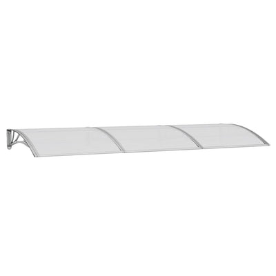 Vidaxl Porte auvent 300x100 cm Polycarbonate gris