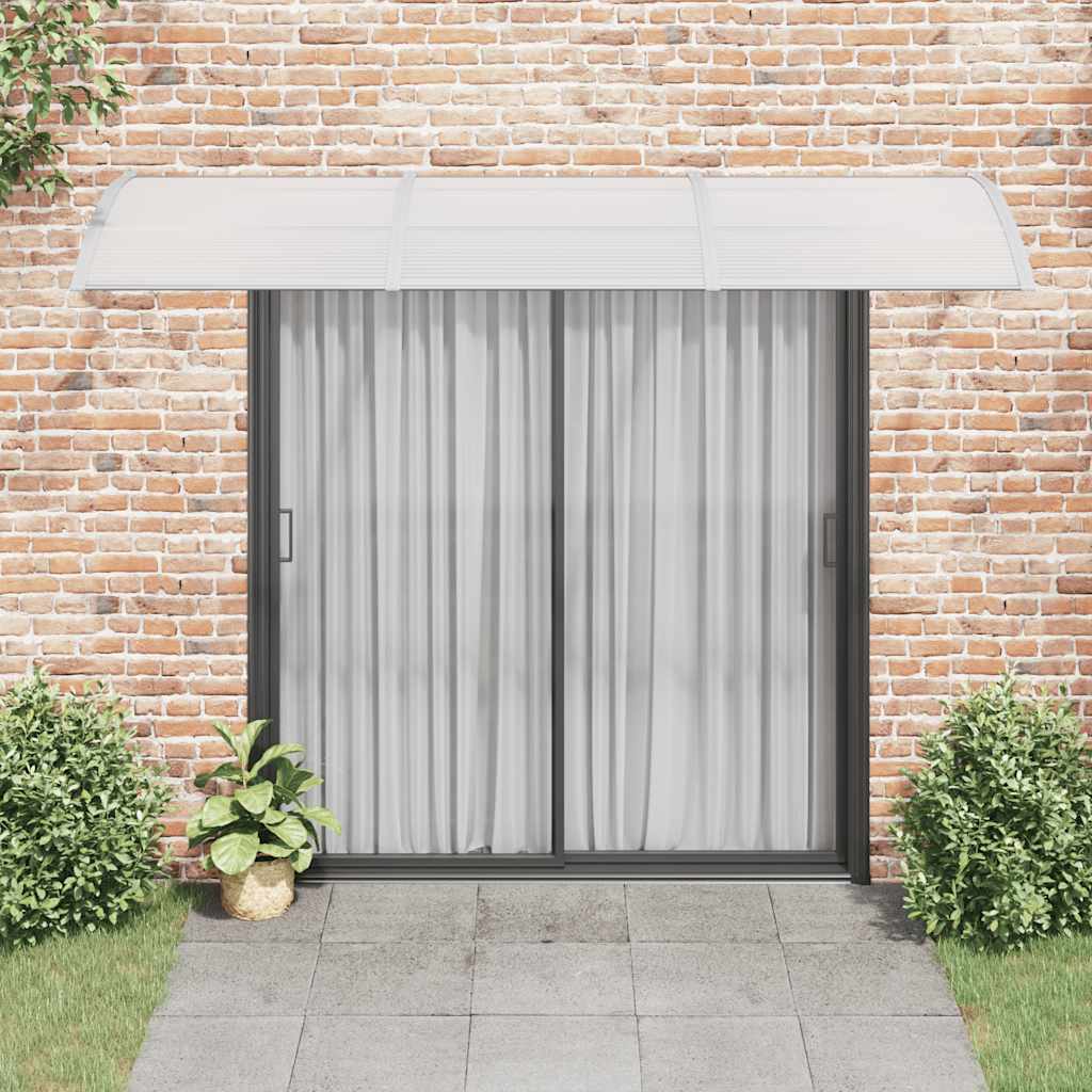 Vidaxl Porte auvent 300x100 cm Polycarbonate gris