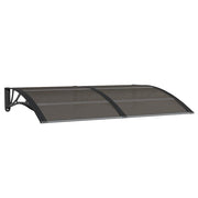 Vidaxl Porte auvent 150x100 cm Polycarbonate noir - afbeelding 2