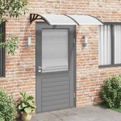 Vidaxl Porte auvent 150x75 cm Polycarbonate noir et transparent