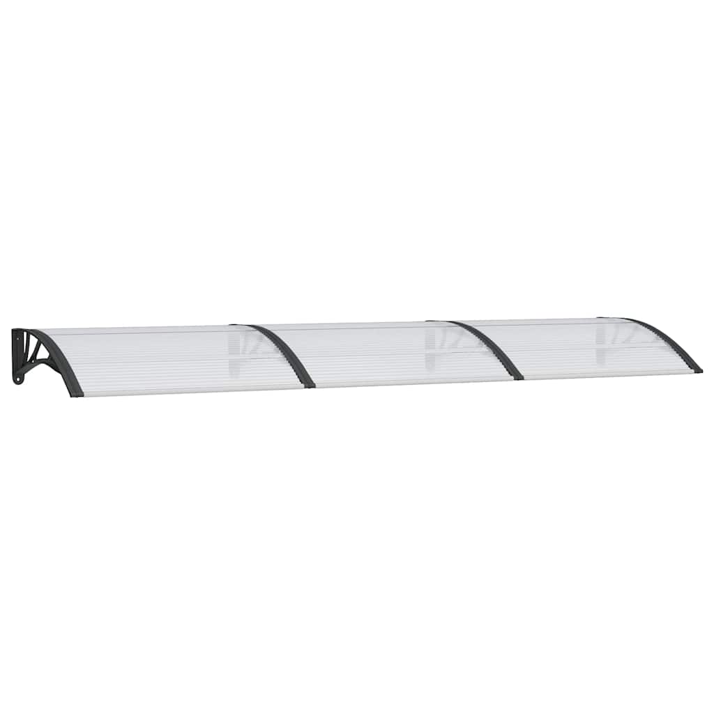 Vidaxl Porte auvent 300x75 cm Polycarbonate noir et transparent
