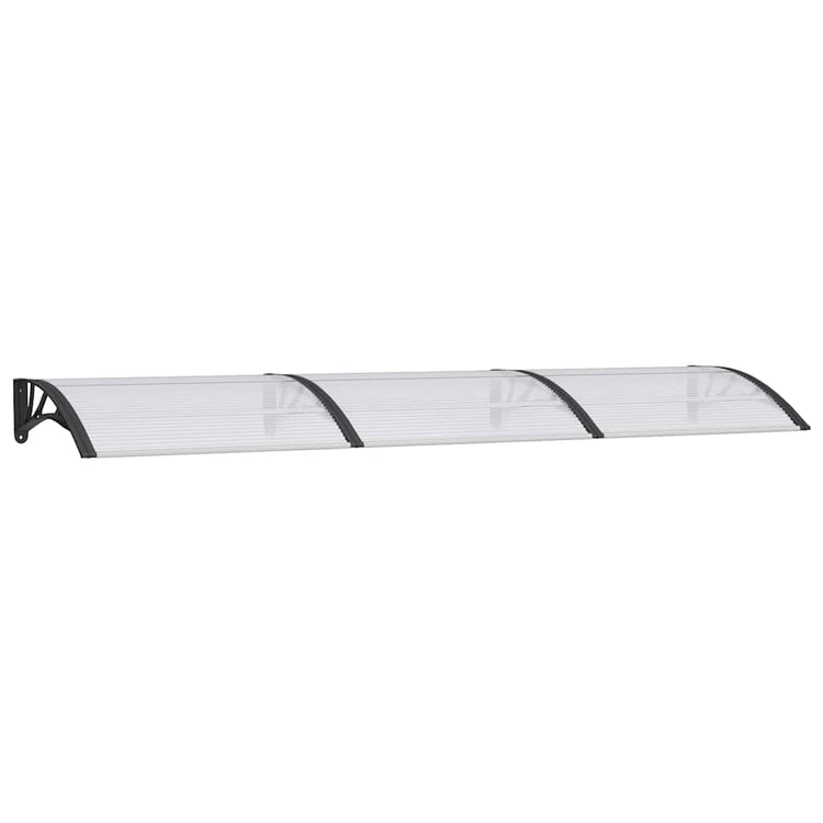 Vidaxl Porte auvent 300x75 cm Polycarbonate noir et transparent