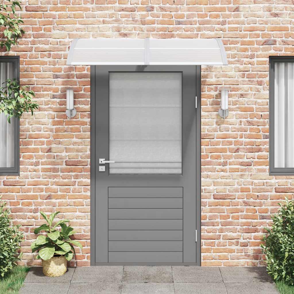 Vidaxl Porte auvent 150x75 cm Polycarbonate gris
