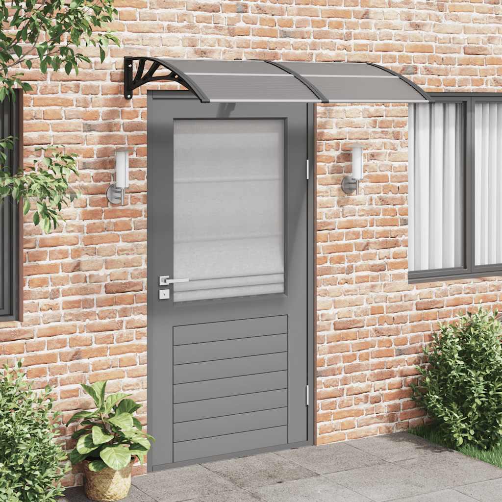 Vidaxl Porte auvent 150x75 cm Polycarbonate noir