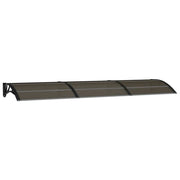 Vidaxl Porte auvent 300x75 cm Polycarbonate noir - afbeelding 2
