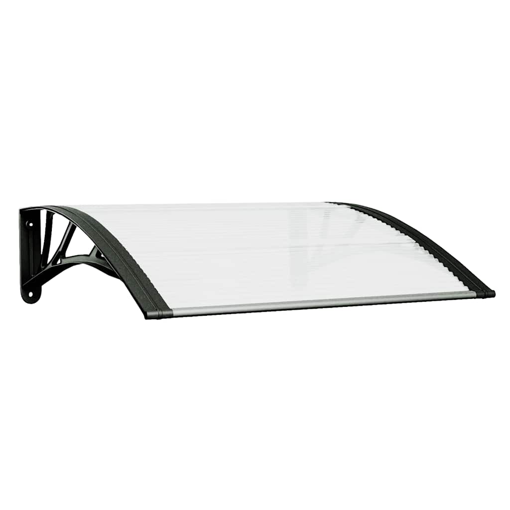 Vidaxl Porte auvent 80x75 cm Polycarbonate noir et transparent