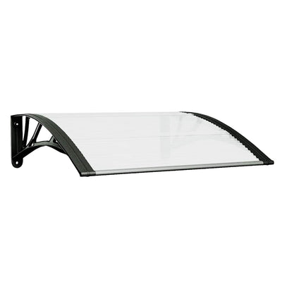 Vidaxl Porte auvent 80x75 cm Polycarbonate noir et transparent