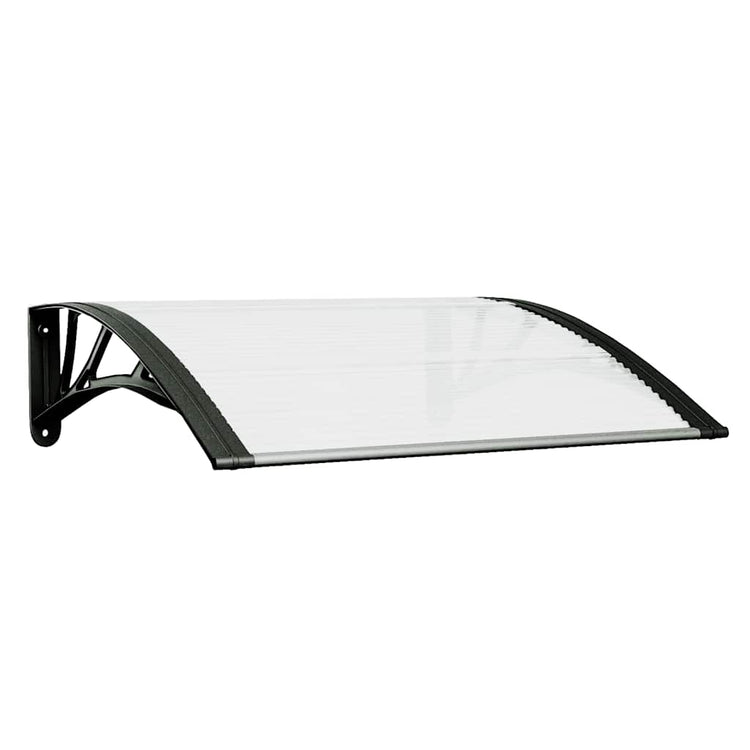 Vidaxl Porte auvent 80x75 cm Polycarbonate noir et transparent