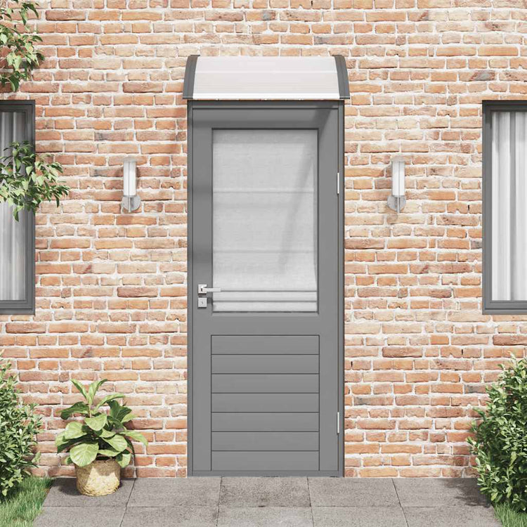 Vidaxl Porte auvent 80x75 cm Polycarbonate noir et transparent