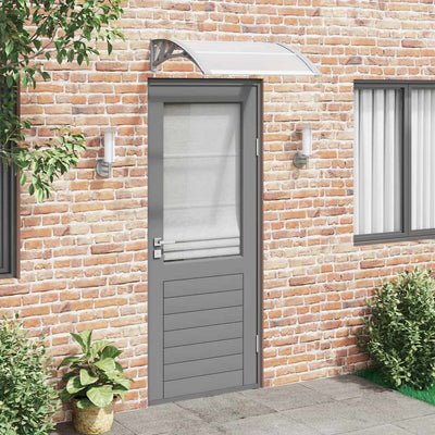 Vidaxl Door auvent 80x75 cm en polycarbonate gris et transparent