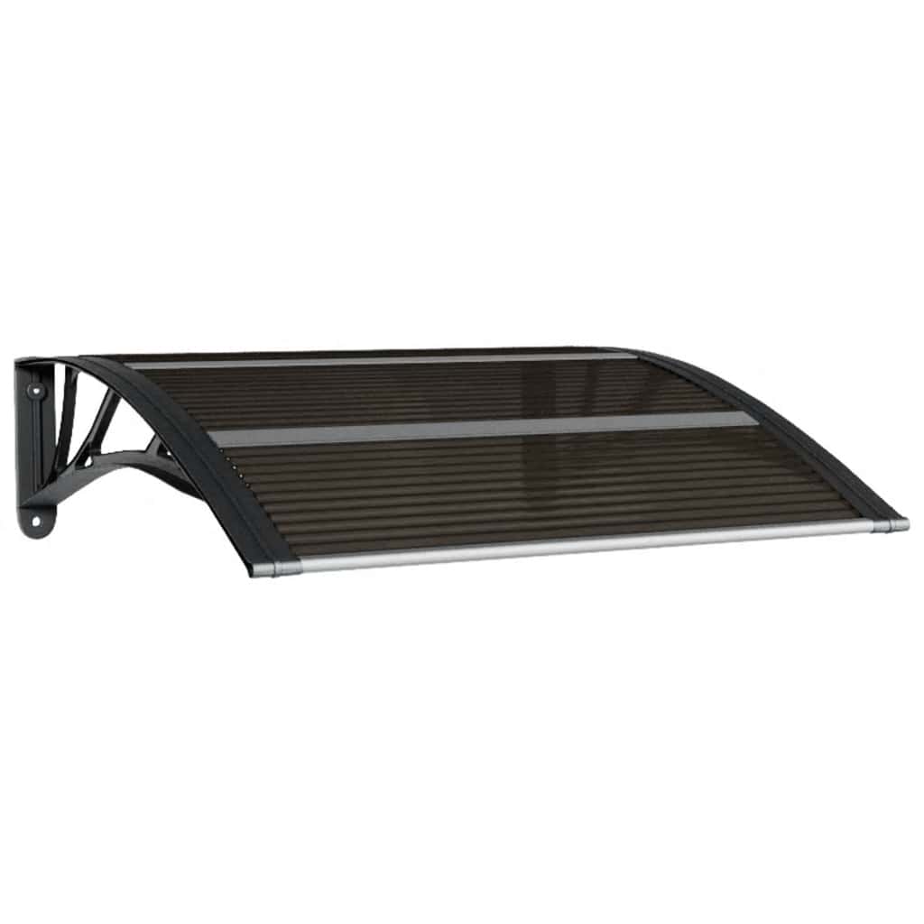 Vidaxl Porte auvent 80x75 cm Polycarbonate noir