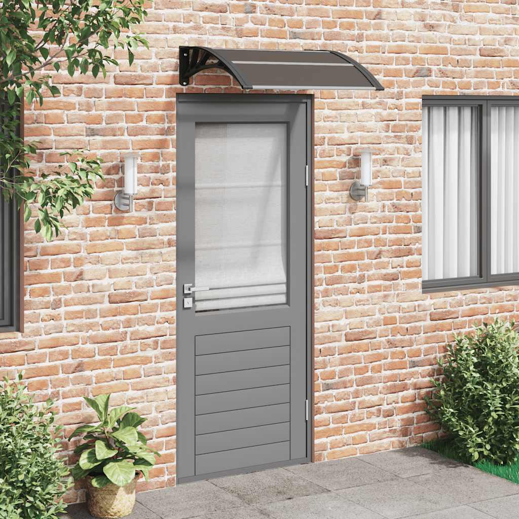 Vidaxl Porte auvent 80x75 cm Polycarbonate noir
