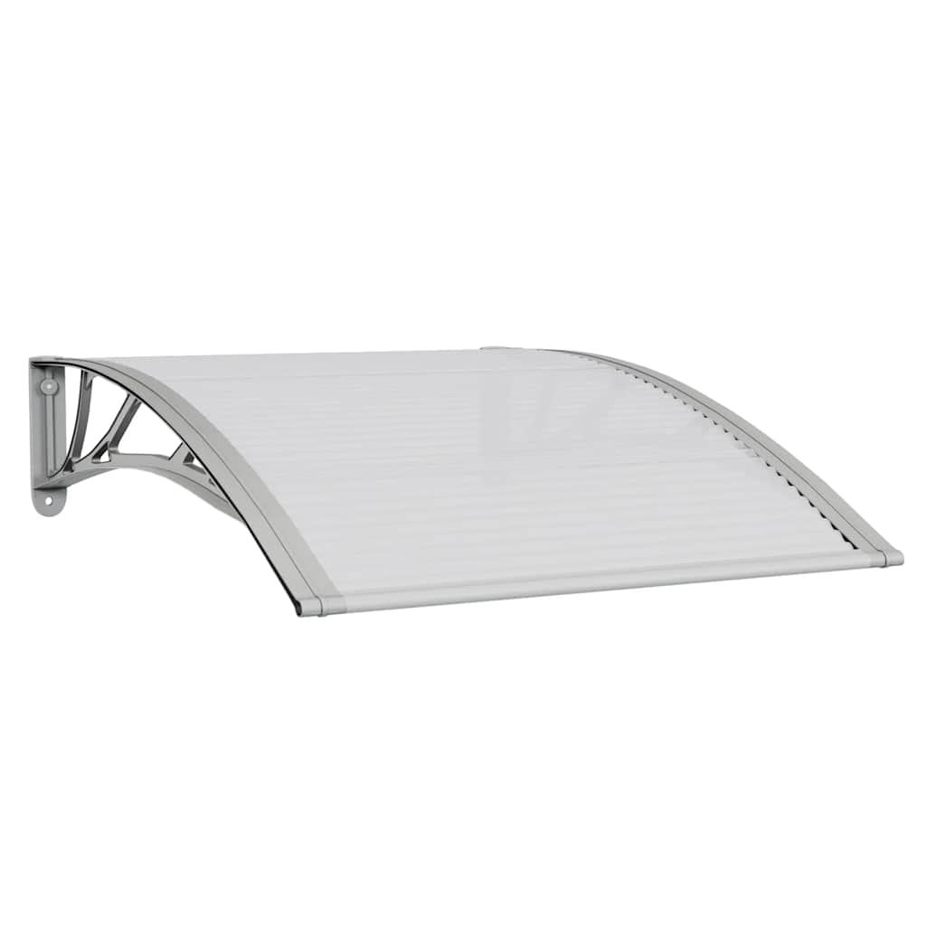 Vidaxl Porte à canopée 100x75 cm en polycarbonate gris et transparent