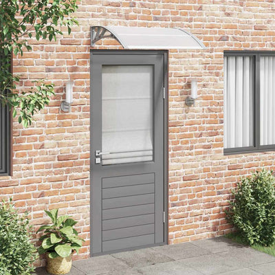 Vidaxl Porte à canopée 100x75 cm en polycarbonate gris et transparent