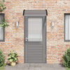 Vidaxl Porte auvent 100x75 cm Polycarbonate noir