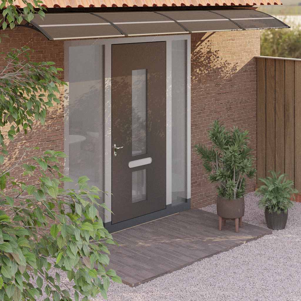 Vidaxl Porte auvent 350x75 cm Polycarbonate noir