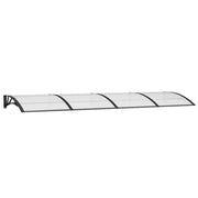 Vidaxl Porte auvent 350x100 cm Polycarbonate noir - afbeelding 2
