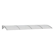Vidaxl Porte auvent 350x100 cm Polycarbonate gris - afbeelding 2