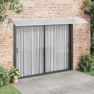Vidaxl Porte auvent 350x100 cm Polycarbonate gris