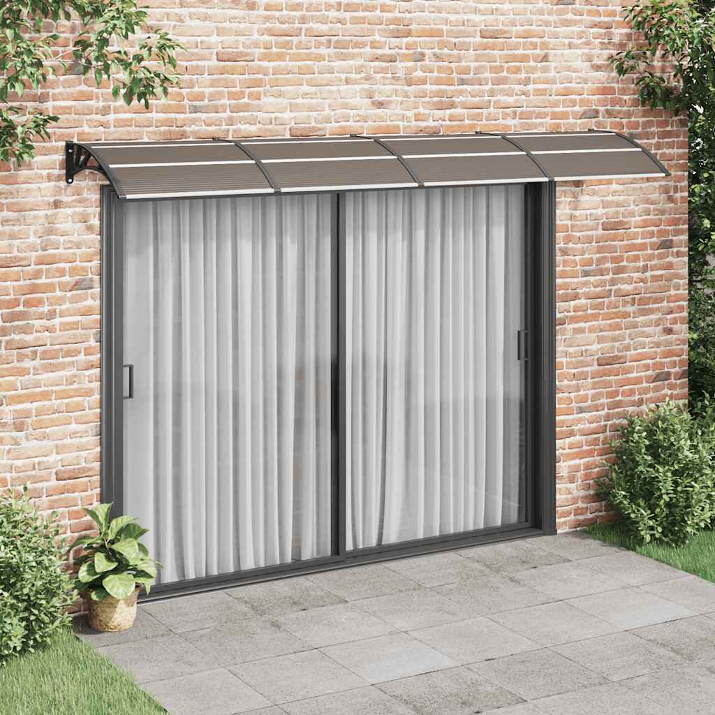 Vidaxl Porte auvent 300x100 cm Polycarbonate noir