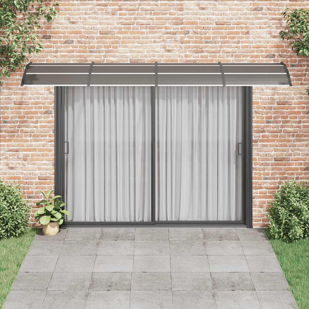 Vidaxl Porte auvent 400x75 cm Polycarbonate noir