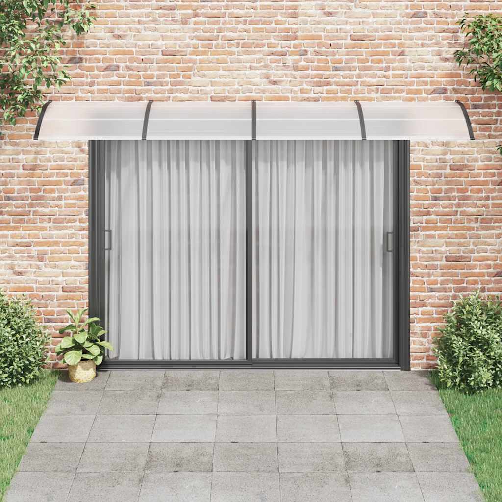 Vidaxl Porte auvent 400x100 cm Polycarbonate noir