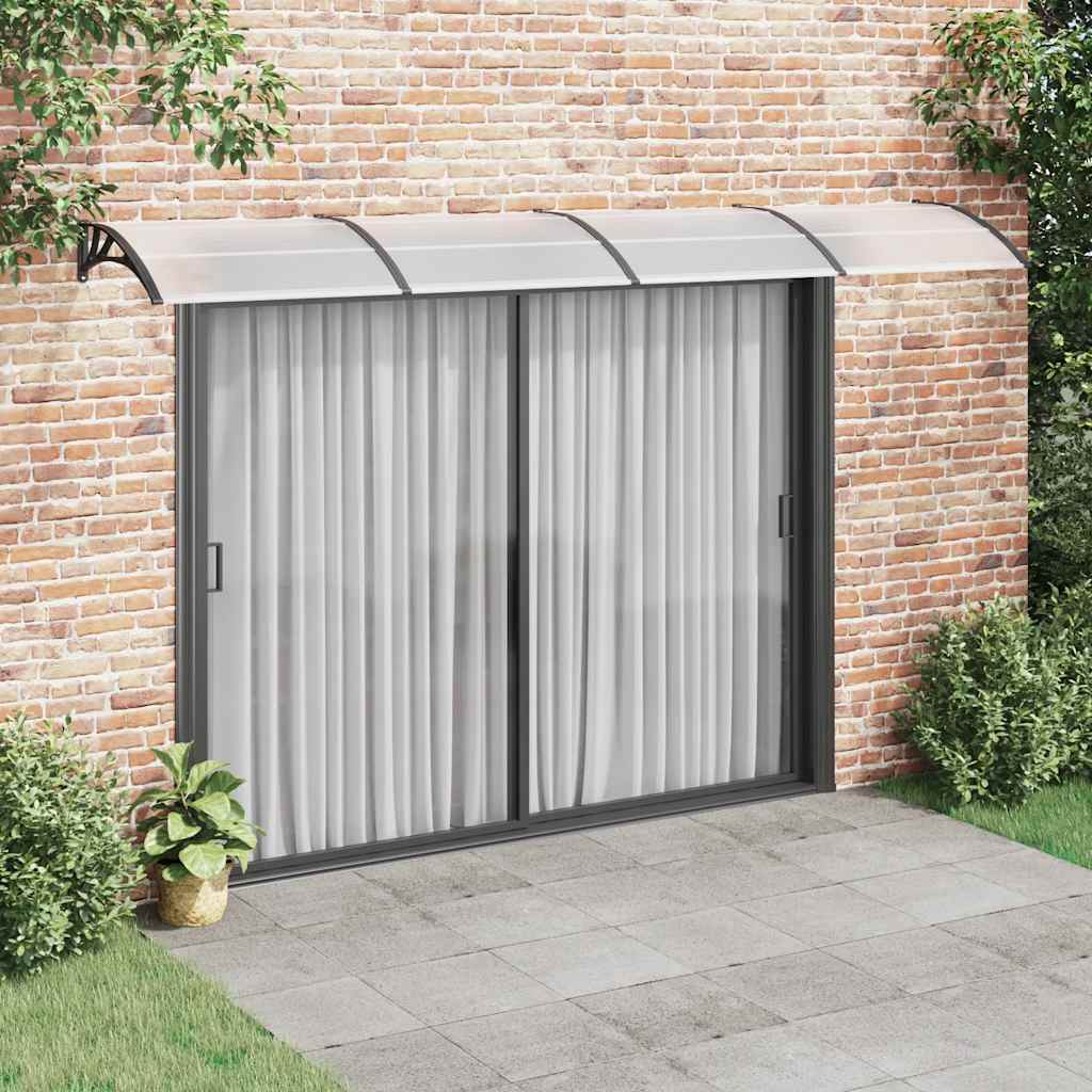 Vidaxl Porte auvent 400x100 cm Polycarbonate noir