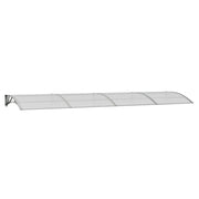 Vidaxl Porte auvent 400x100 cm Polycarbonate gris - afbeelding 2
