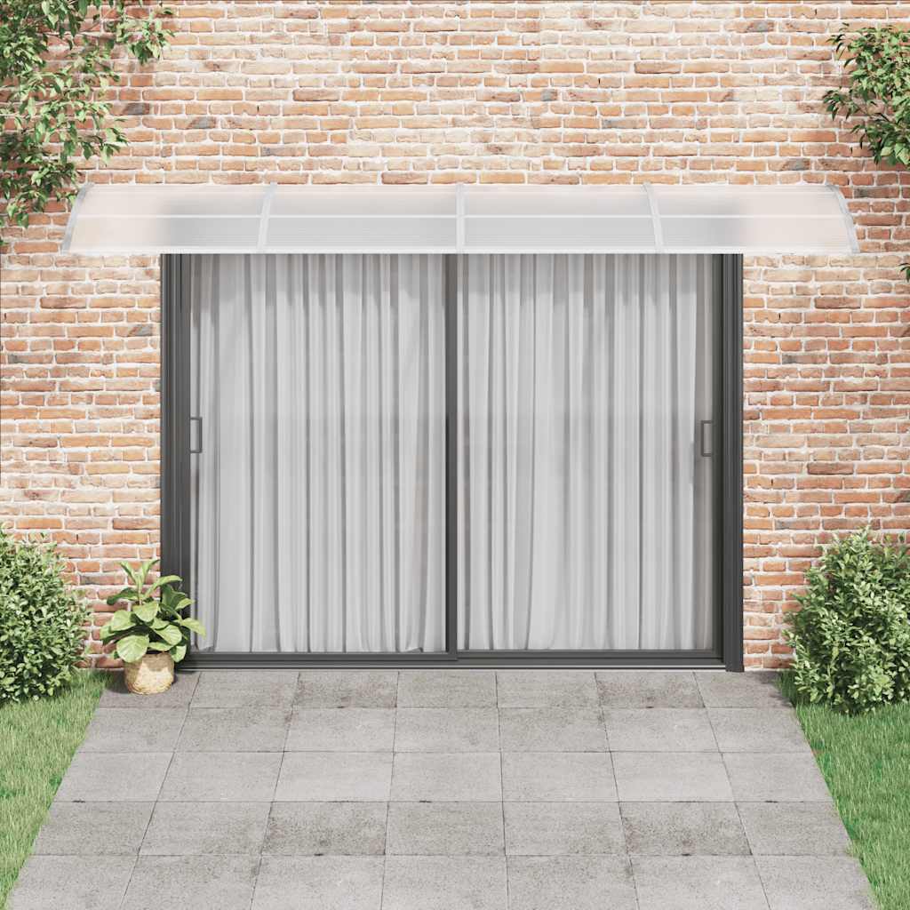 Vidaxl Porte auvent 400x100 cm Polycarbonate gris