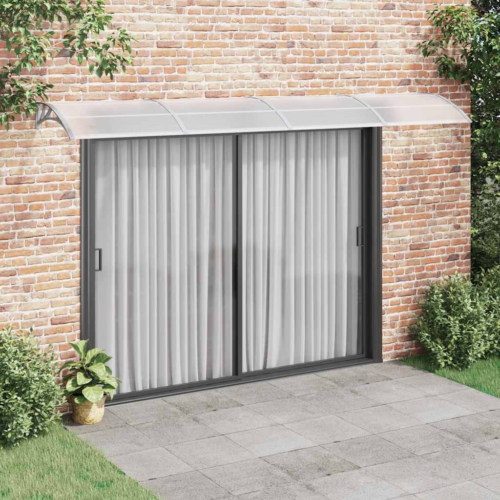Vidaxl Porte auvent 400x100 cm Polycarbonate gris