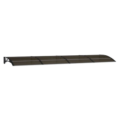 Vidaxl Porte auvent 400x100 cm Polycarbonate noir