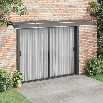 Vidaxl Porte auvent 400x100 cm Polycarbonate noir